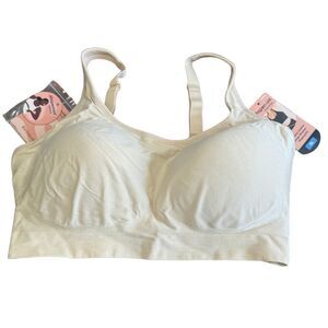 Shapermint TRUEKIND Everyday Comfort Straps Wirefree Shaper Bra Chai NWT XL